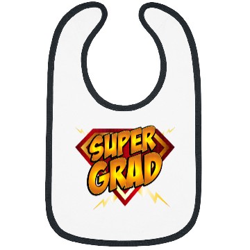 Discover Super Grad Superhero Student Comic Book Graduation Bibs