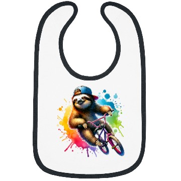 Discover Sloth Riding BMX Bike Cool Funny Lazy Design Bibs