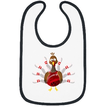 Discover Cool Turkey Bowling Pin Feathers Funny Thanksgiving Gift 1 Bibs