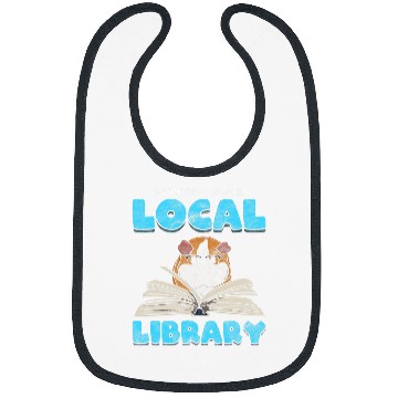 Discover Support Your Local Library Guinea Pig Book Reader Bibs