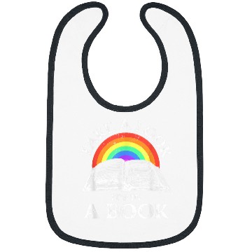 Discover Take A Look Its In A Book Retro Rainbow Reading Book Lover Bibs