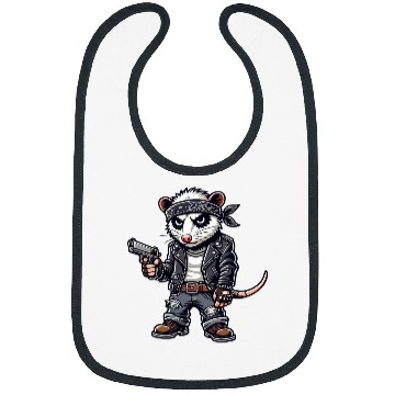 Discover Funny Opossum Bad Attitude Get Bent Savage Street Gang Bibs