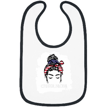 Discover Cheer Mom USA Flag 1 Bibs