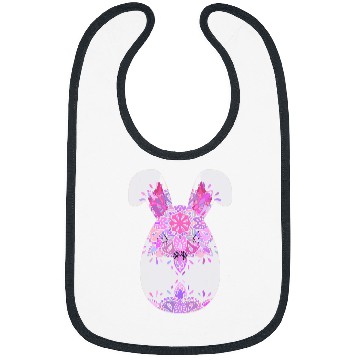 Discover Easter mandala cute bunny ears egg Yoga rabbit Bibs