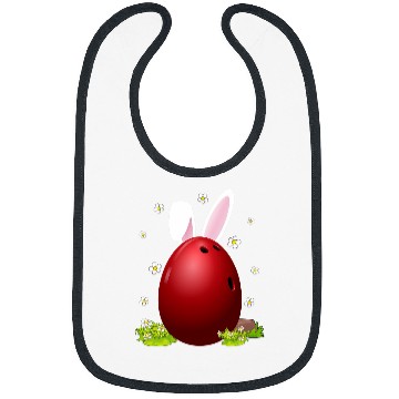 Discover cute bowling easter egg bunny easter day men women Bibs