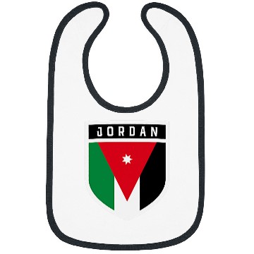 Discover Jordanian Flag Shield Classic Pocket Badge Style Bibs