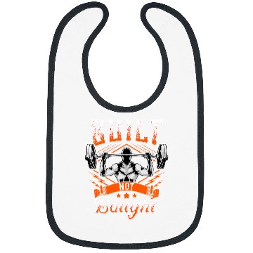 Discover Built Not Bought Weightlifting Barbell Gym Workout Pun Bibs