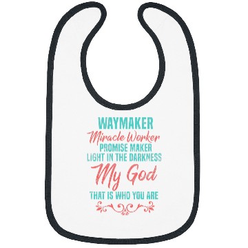 Discover Way Maker Miracle Worker Promise Keeper Christian Faith Bibs