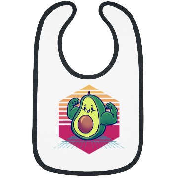 Discover Avocado Weightlifting vintagess Bibs