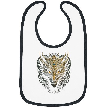 Discover Dragon Mandala Graphic Fantasy Artwork Dragon Bibs