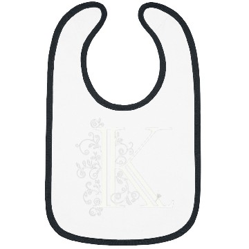 Discover Ornate Vine Monogram K Refined Style Bibs