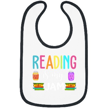Discover Reading Is My Jam Book Lover Teacher School Studend Libary Bibs