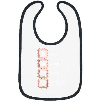 Discover Funny Leather Craftsman Sewing Eat Sleep Awl Repeat Bibs