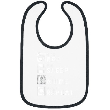Discover Eat Sleep Anime Repeat Japanese Manga Lover Cosplay Gift Bibs