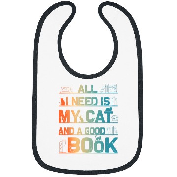 Discover Book Cat Librarian Novel Book Lover For Men Women Bibs