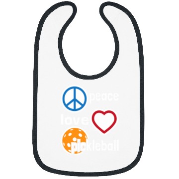 Discover Peace Love Pickleball Pickleball Player Paddleball Lover Bibs