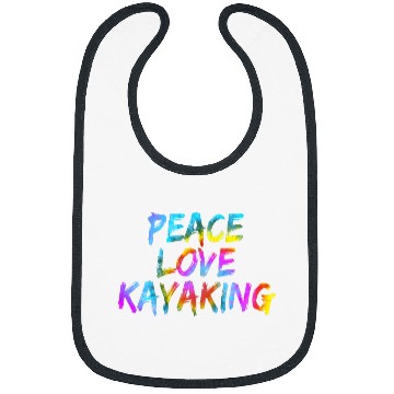 Discover Peace Love Kayaking Kayak Boat Paddling Whitewater Canoeist Bibs