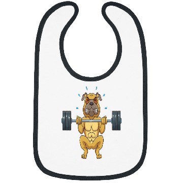 Discover Funny Pitbull WeightLifting Barbell Bibs