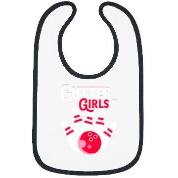 Discover Gutter Girls Bowling Tee For Women Toddler Kids Novelty Bibs