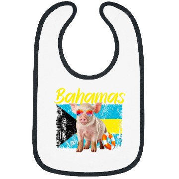 Discover Bahamas Swimming Pig Summer Vacation Beach Souvenir Bibs