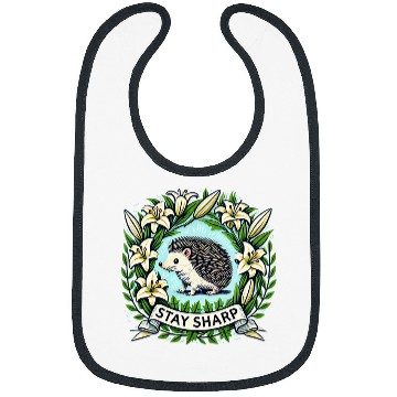 Discover Cute Hedgehog Illustration Stay Sharp 3 Bibs