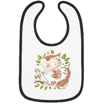 Discover Owl Reading Book Bookworm Reader Librarian Teacher Bibs