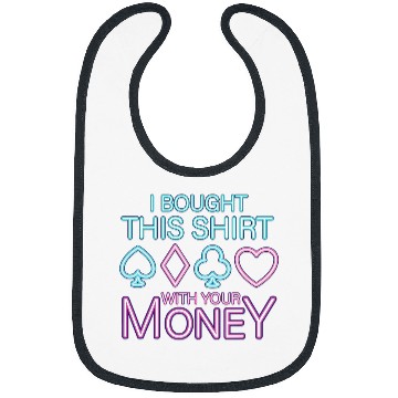 Discover Pokers Texas Hold Em Cards Vegas Gambler Tilted Your Money 1 Bibs