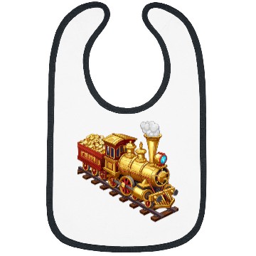 Discover Cartoon Gold Train 1 Bibs