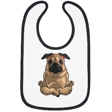 Discover Funny Yoga Pug Bibs