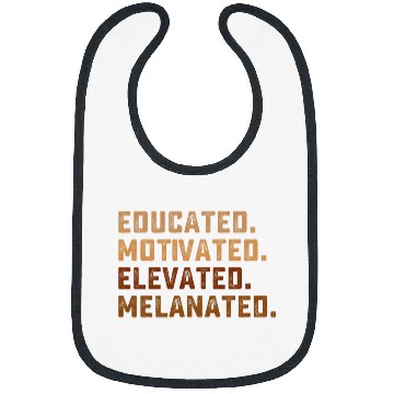 Discover Educated Motivated Elevated Black Pride Bibs
