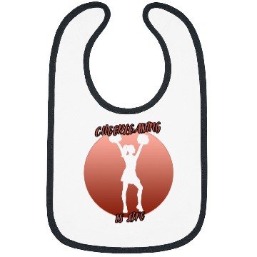 Discover Cheerleading Shadow in a Red Circle Bibs