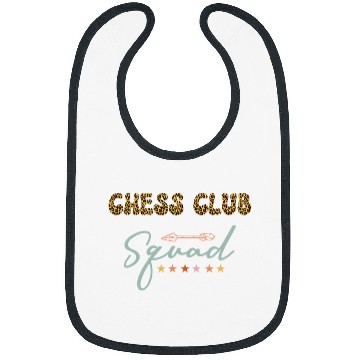 Discover Chess Club Squad leopard pattern retro vintagess team Bibs