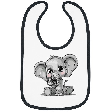 Discover Elephant With A Camera Baby Elephant Photographer Bibs