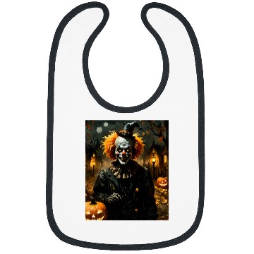 Discover Halloween Gothic Skeletons Clown With JackOLanterns Bibs