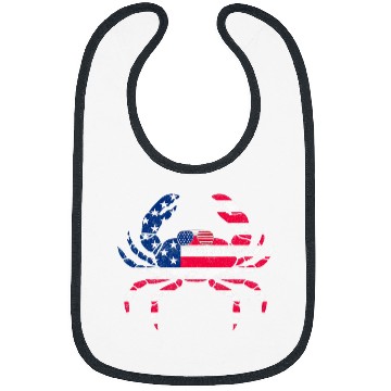 Discover Patriotic Crab vintagess Usa American Flag 4th of July Desing Bibs