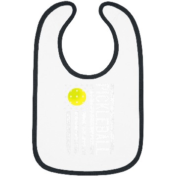 Discover Pickleball American Flag Funny Pickleball Player Bibs
