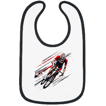 Discover Energetic Cyclist In Motion Graphic Cycling Bibs