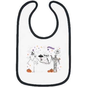 Discover Halloween ER nurses ghostss Skeletons Mummy Medsurg nurses Bibs
