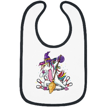 Discover Dabbingss Bowling Witch Unicornss vintagess Bibs