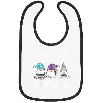 Discover Reading With My Gnomies Funny Gnomes Book Lover Nerd Bibs