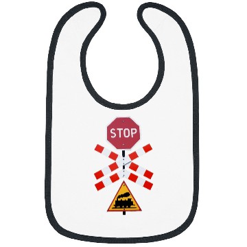 Discover Funny Railroad Enthusiast Train Stop Sign Bibs