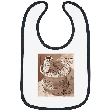 Discover Pottery Wheel Clay Tranquility Graphic Bibs