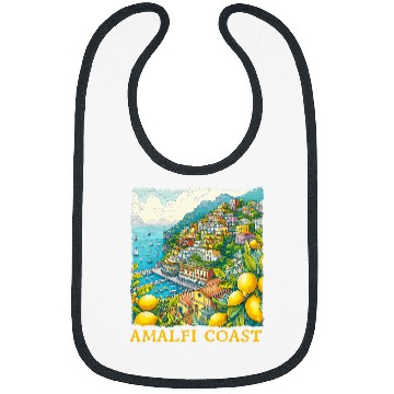 Discover Amalfi Coast town Italy Trip Vacation Mediterranean Sea Bibs
