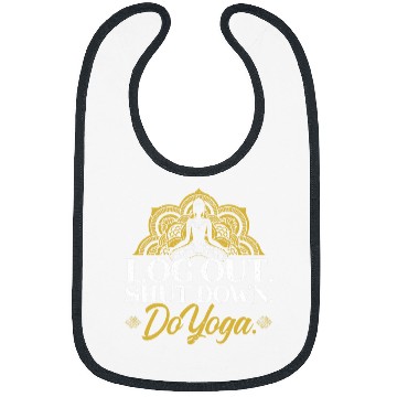 Discover Mens Log Out Shut Down Do Yoga Bibs