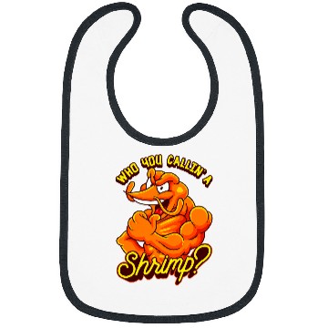 Discover Funny Shrimp Weightlifting Bodybuilder Workout Gym Muscles Bibs