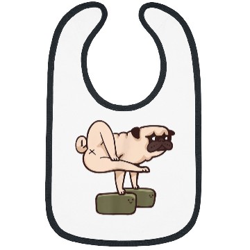 Discover Pug Yoga Block Bibs