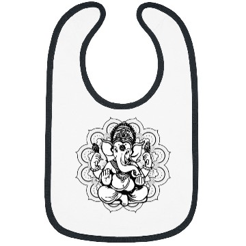 Discover Lord Ganesha Yoga Meditation Gift for Men Bibs