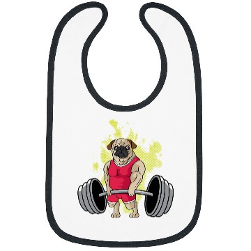 Discover Pug Weightlifting Workout Coachss Bibs