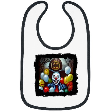 Discover Creepy Smiling Evil Clown Bibs