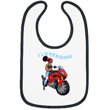 Discover Melanin Bike Rider Black Queen Women Motorcycle Biker Riding 21 Bibs